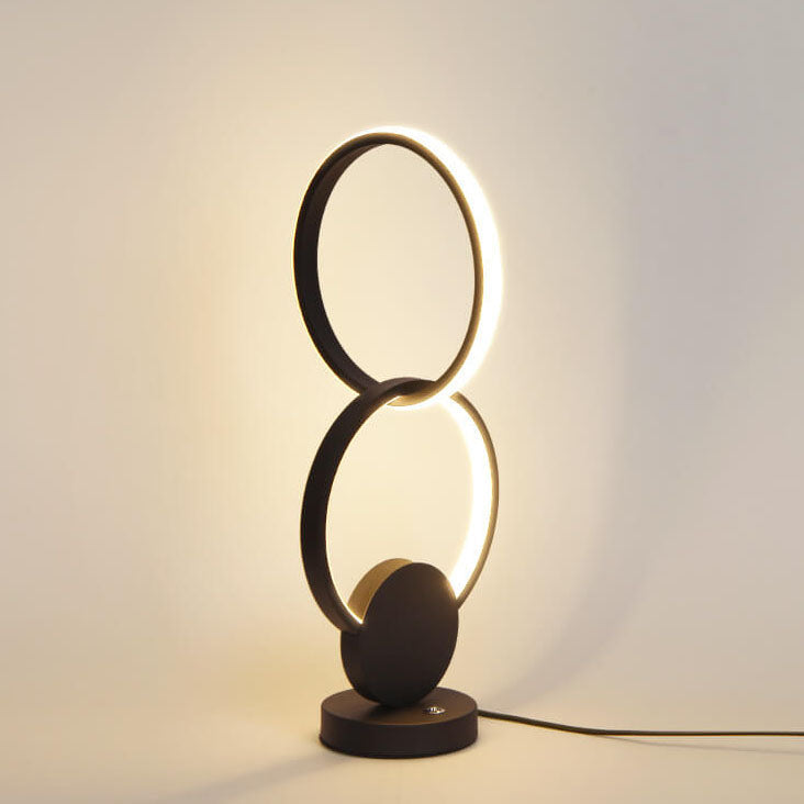 Acrylic Dual Ring Interlocking Table Lamp