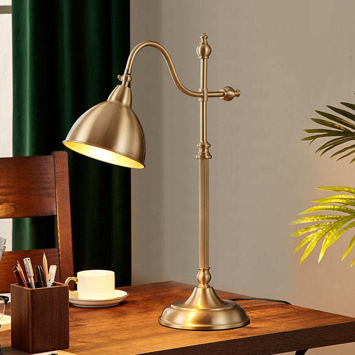 Arch Semi-Circular Full Copper Table Lamp