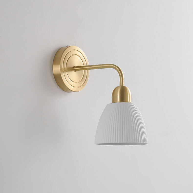 Striped Ceramic Round Jar Wall Lamp