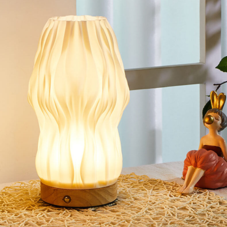 Geometry 3D Printed Wood Table Lamp