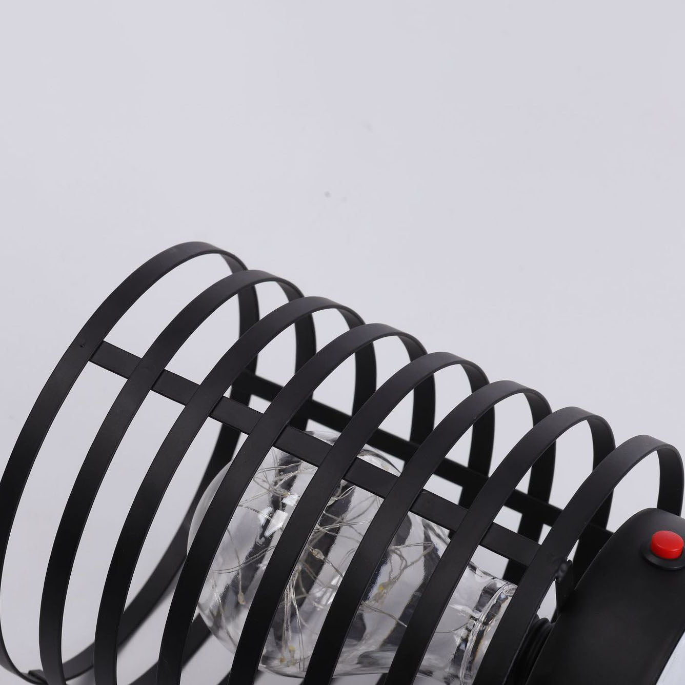 Round Column Iron Battery Table Lamp