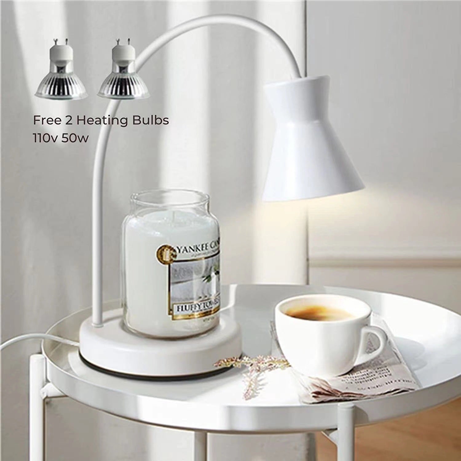 Metal Hourglass Lampstand Melting 2-Light Table Lamp
