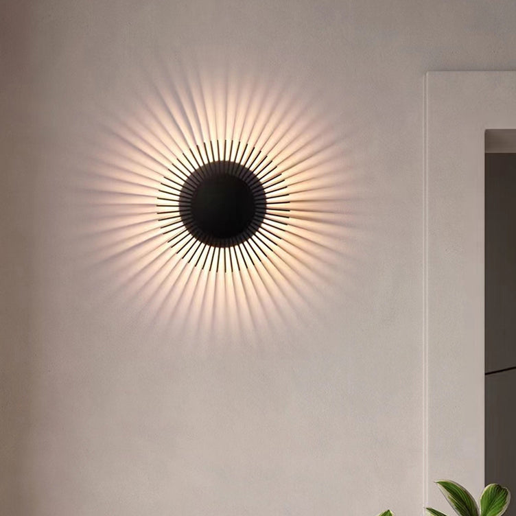 Aluminum Round Sun Flower Wall Lamp