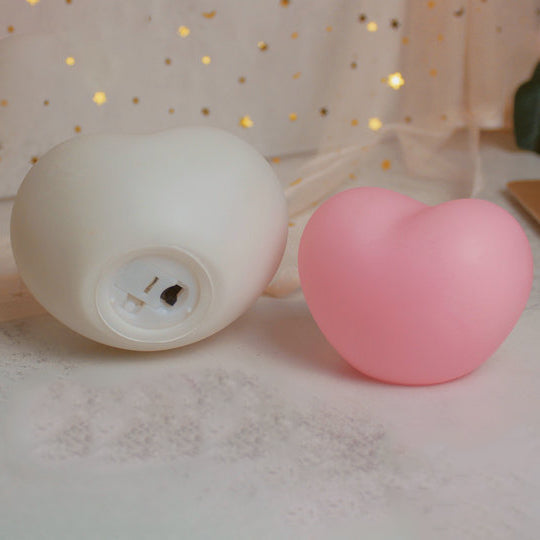 Rubber Coating Heart Night Table Lamp