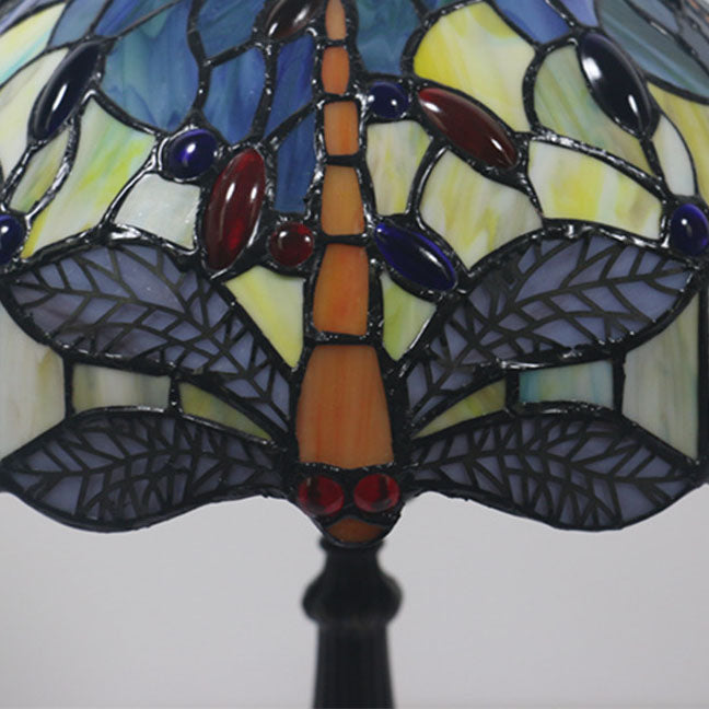Stained Glass Dragonfly Living Table Lamp