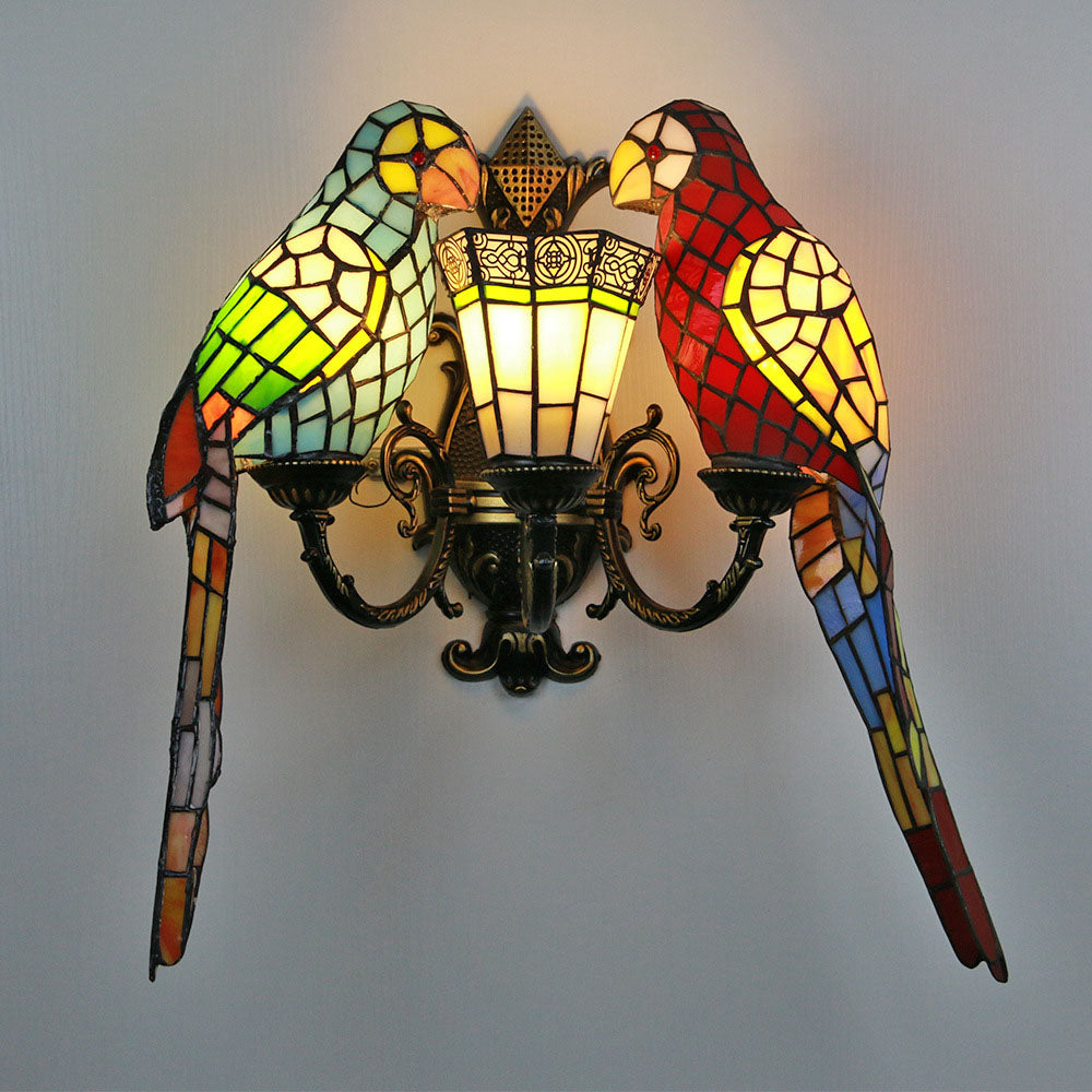 Parrot Round Table Half 3-Light Wall Lamp