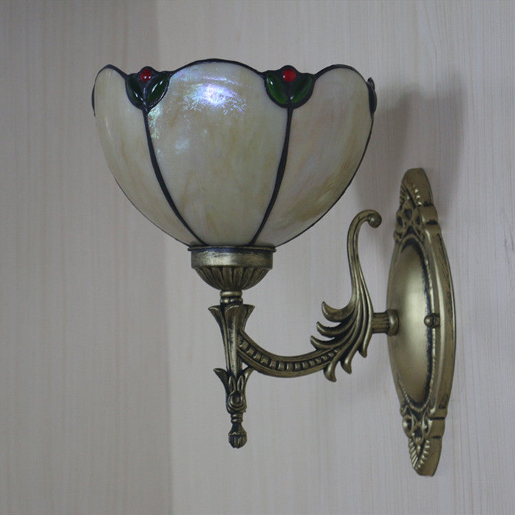 Milk Yellow Glass Gem Wall Lamp