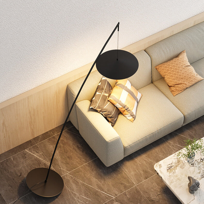 Black Tilt Fishing Rod Floor Lamp