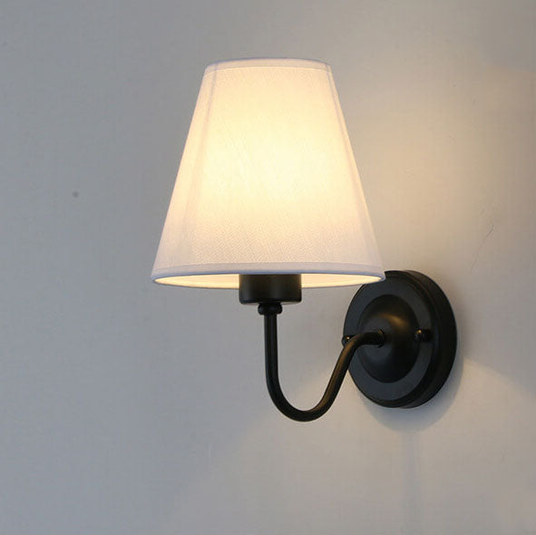 Fabric Bell Bend Arm Wall Lamp