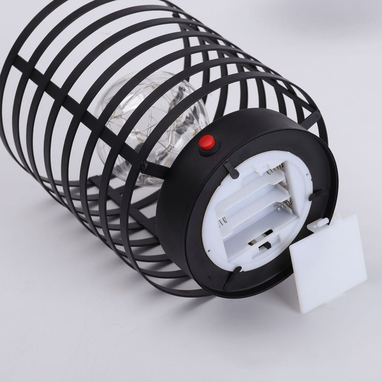 Round Column Iron Battery Table Lamp