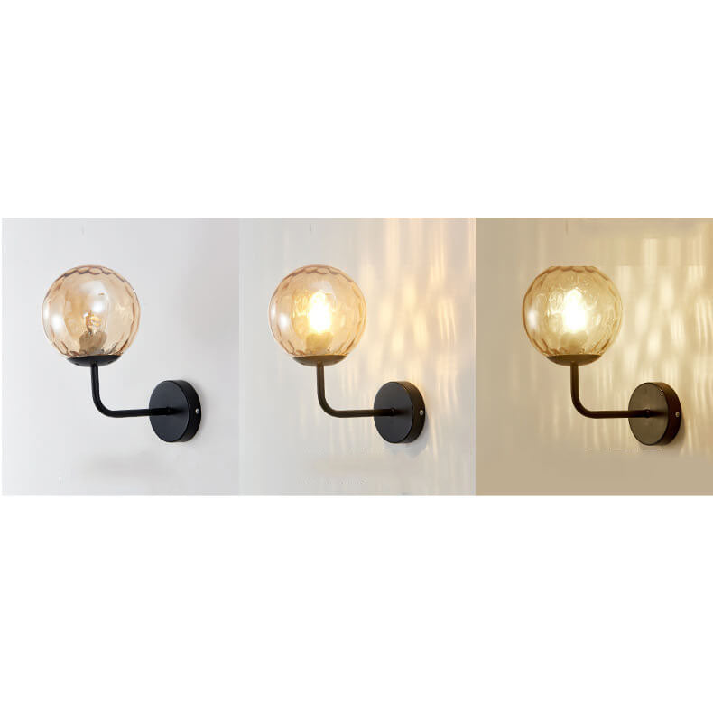 Round Ball Iron Glass Wall Lamp