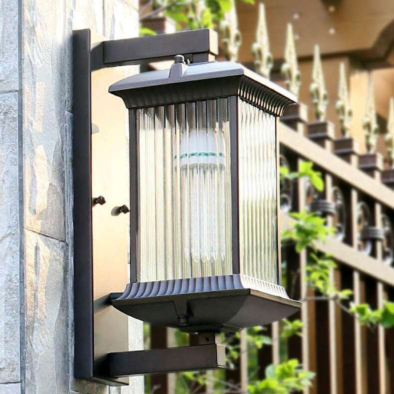 Square Aluminum Glass Outdoor Light