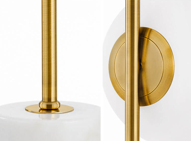 Frosted Glass Ball Marble Table Lamp
