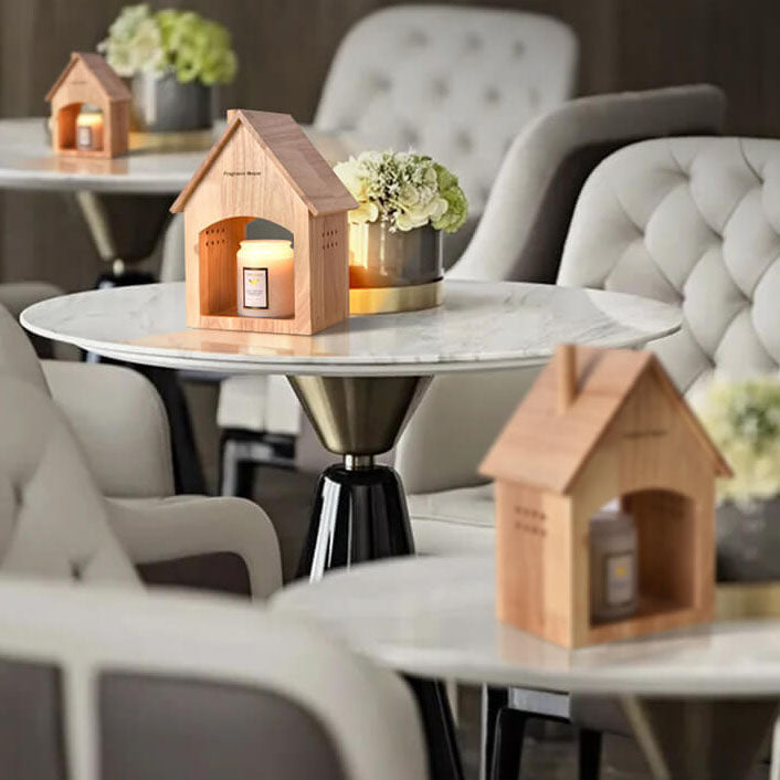 House Design Log Wood Table Lamp