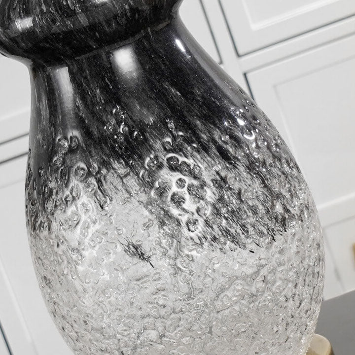 Fabric Flame Black White Table Lamp