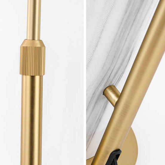 Foldable Iron Stone Floor Lamp