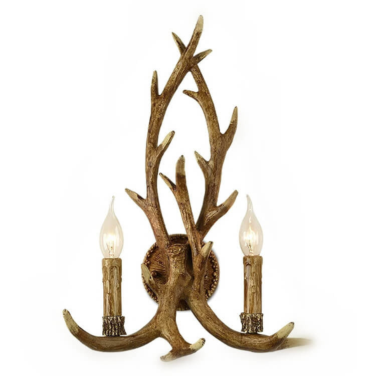 Resin Antler 2-Light Wall Lamp