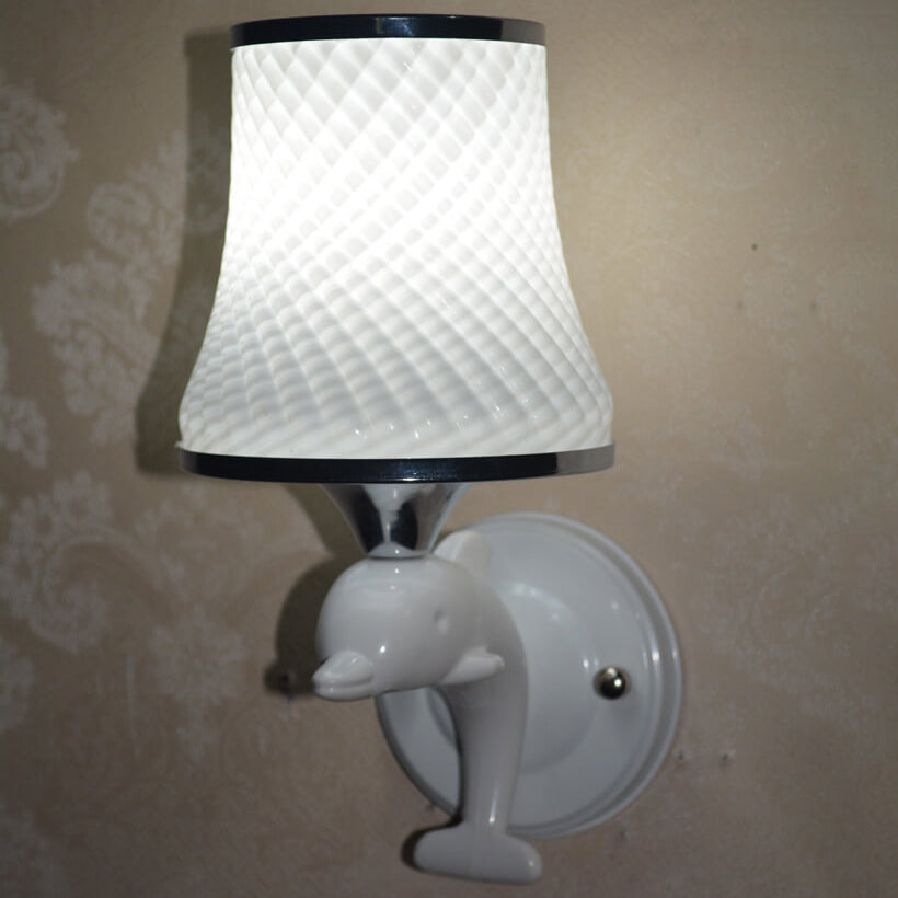 Glass Dolphin Decoration Design Wall Lamp