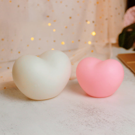 Rubber Coating Heart Night Table Lamp