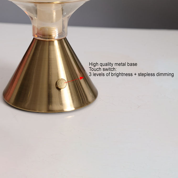 Glass Spinner Gyroscope Metal Table Lamp