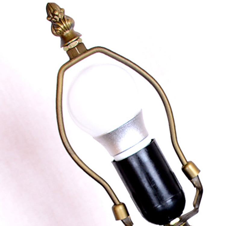 Rose Stained Glass Study Table Lamp