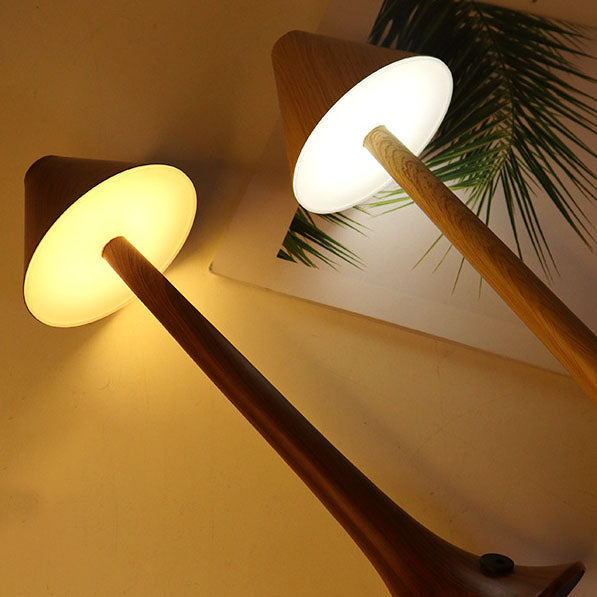 Wood Grain Iron Acrylic Table Lamp