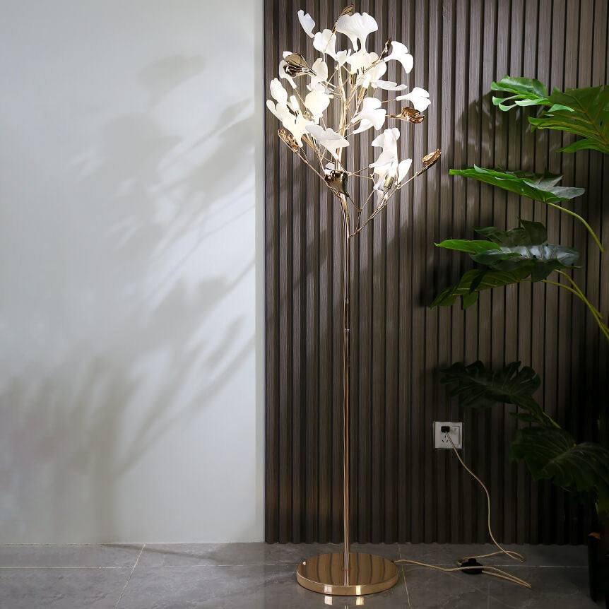 Nordic Romantic Ginkgo Leaf 5-Light Floor Lamp