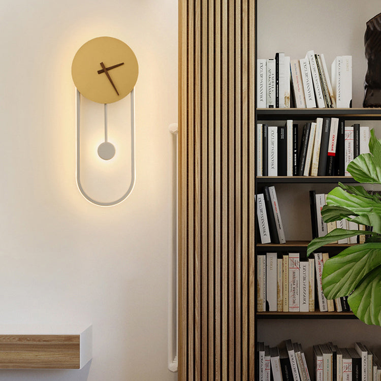 Round Oval Clock Shape Wall Lamp