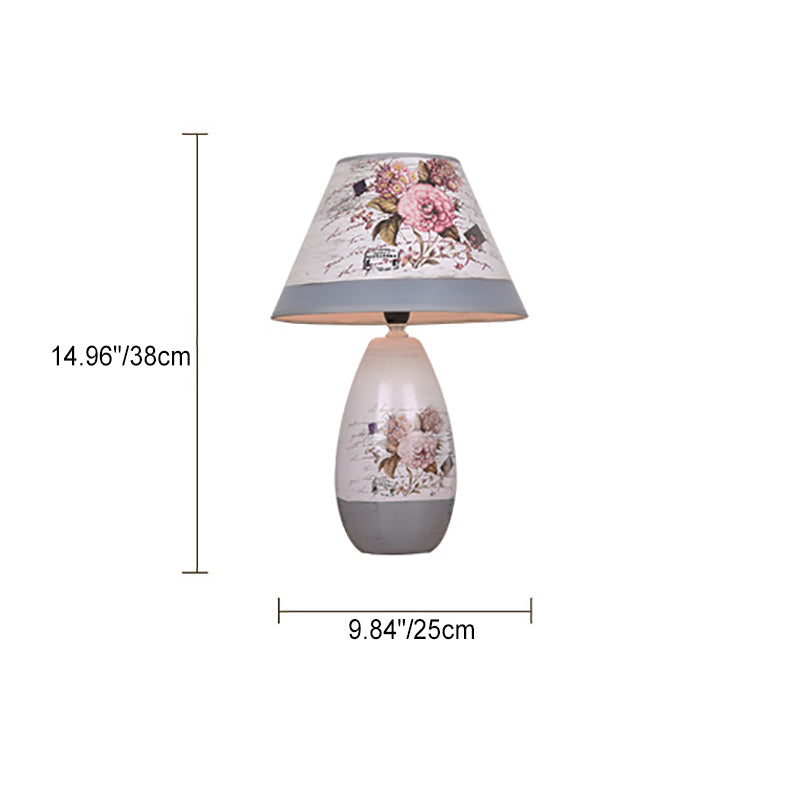 Vase Ceramic Cardstock Bedroom Table Lamp