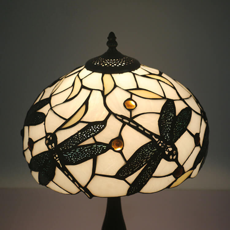 Resin Animal Dragonfly Stained Table Lamp