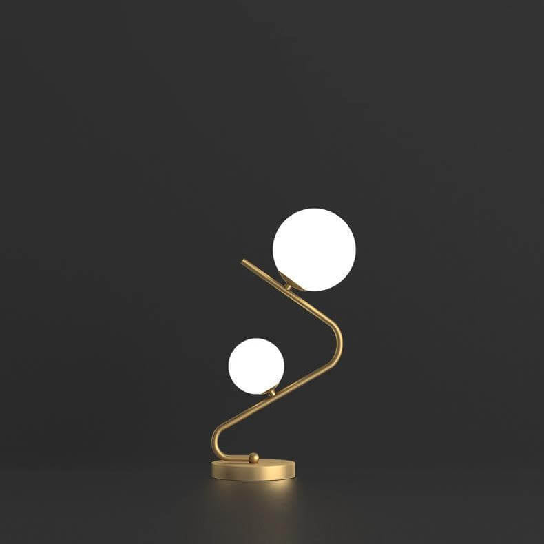 Copper Ball 2-Light Table Lamp