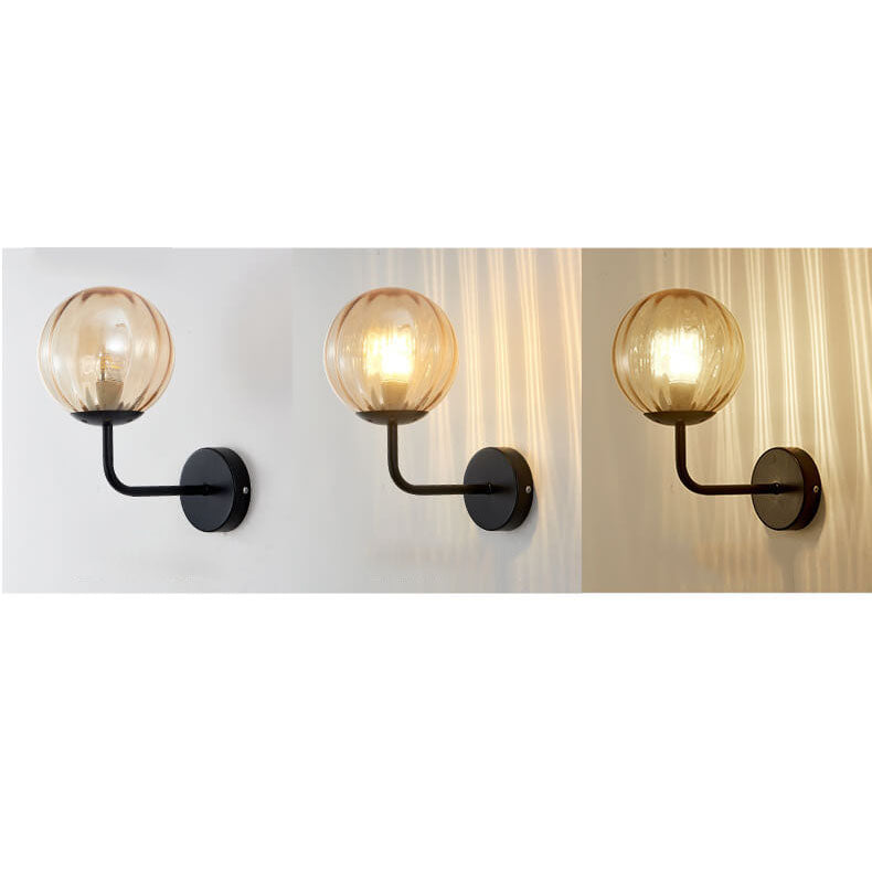 Round Ball Iron Glass Wall Lamp