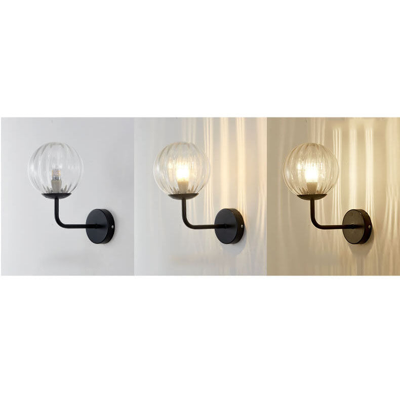 Round Ball Iron Glass Wall Lamp