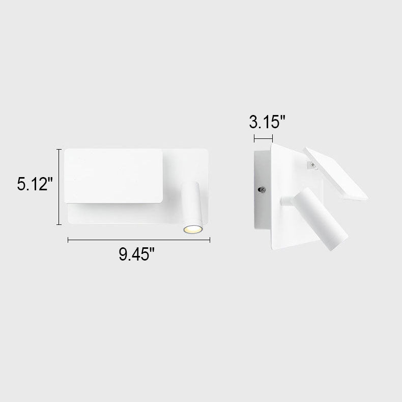 Square Flat Reading Wall Lamp