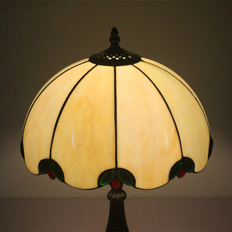 Beige Green Gem Dome Table Lamp