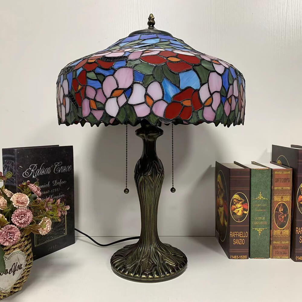 Stained Glass Mediterranean Dome Table Lamp