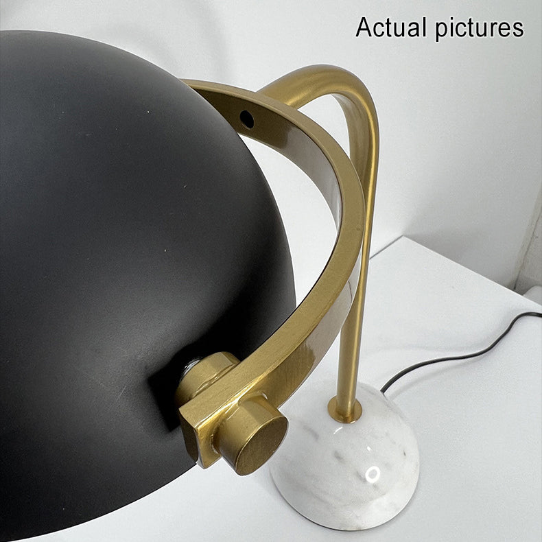 Marble Half Round Table Lamp