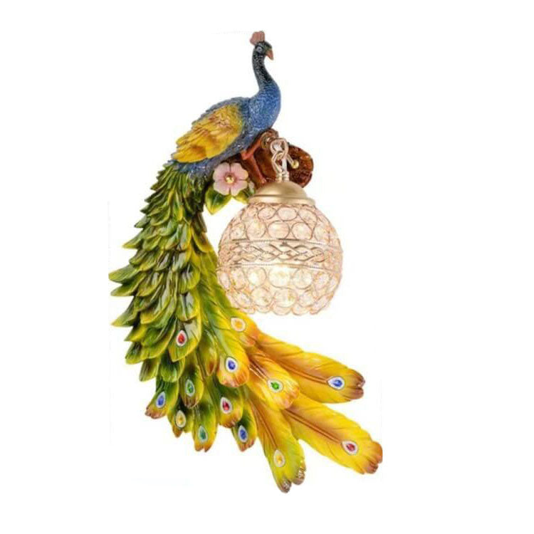 Ornate Resin Long Tail Wall Lamp