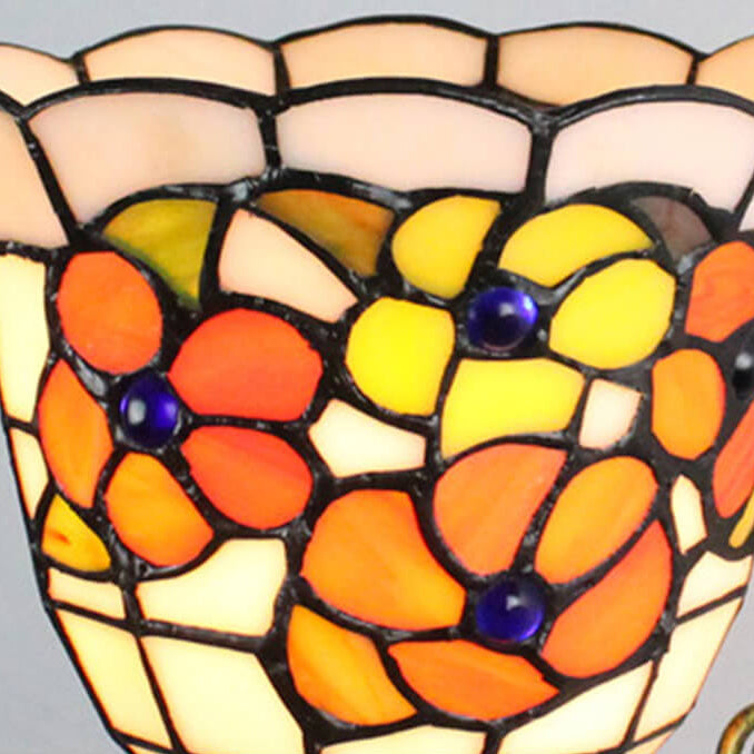 Mediterranean Conical Stained Glass Wall Lamp