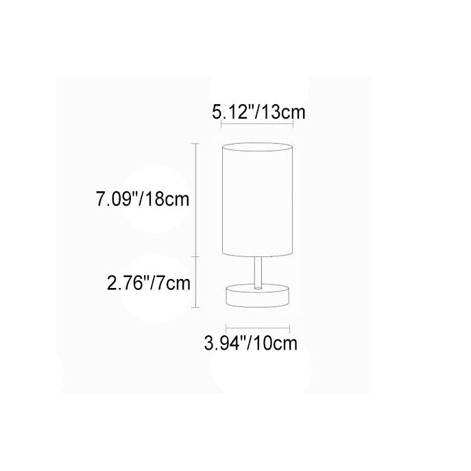 Fabric Cylinder Wood Table Lamp