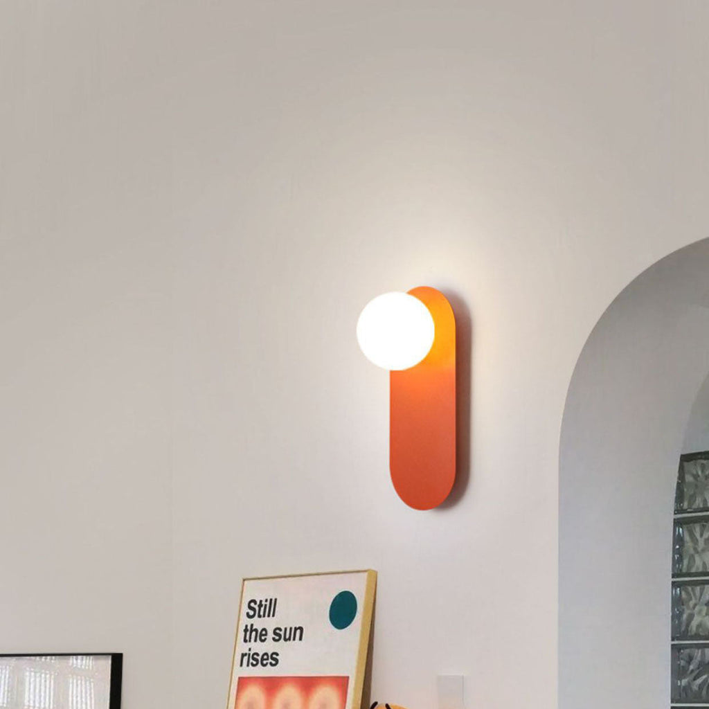 Glass Orange Ring Wall Lamp