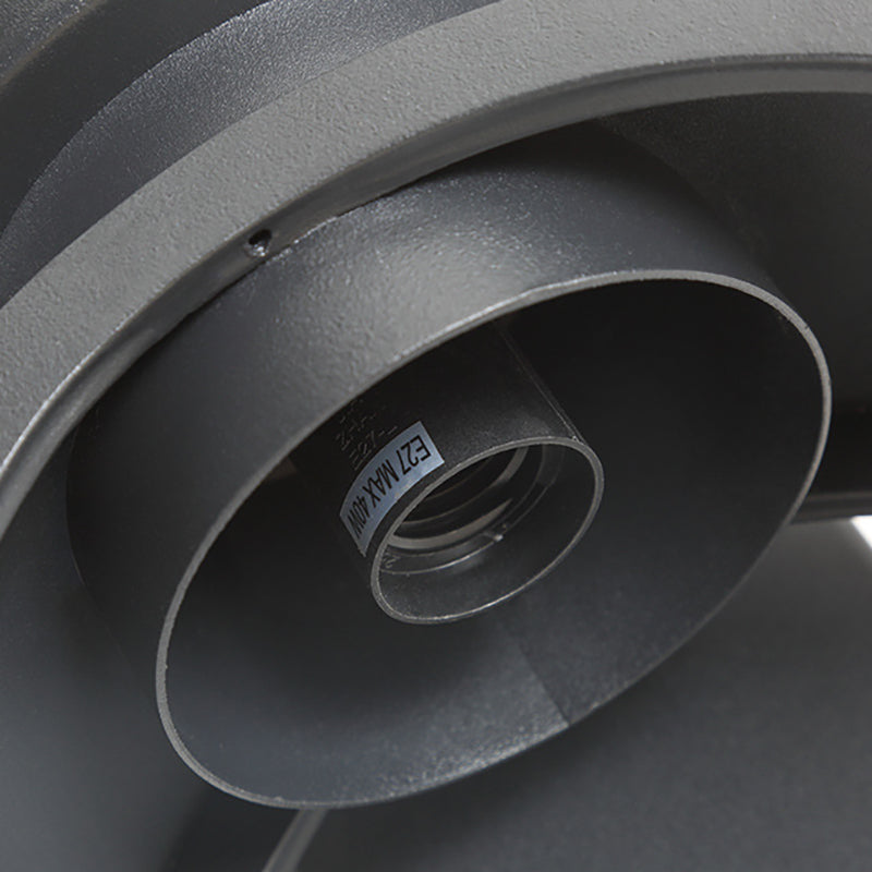 Round Cylindrical Iron Glass Outdoor Light