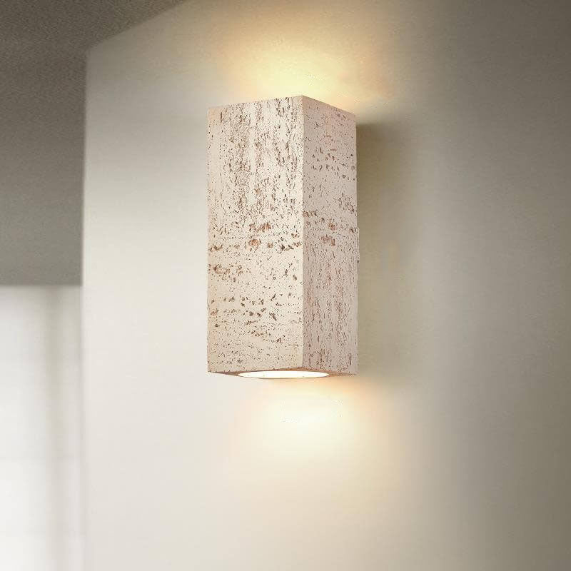 Square Column Hand Sculpted Wall Lamp