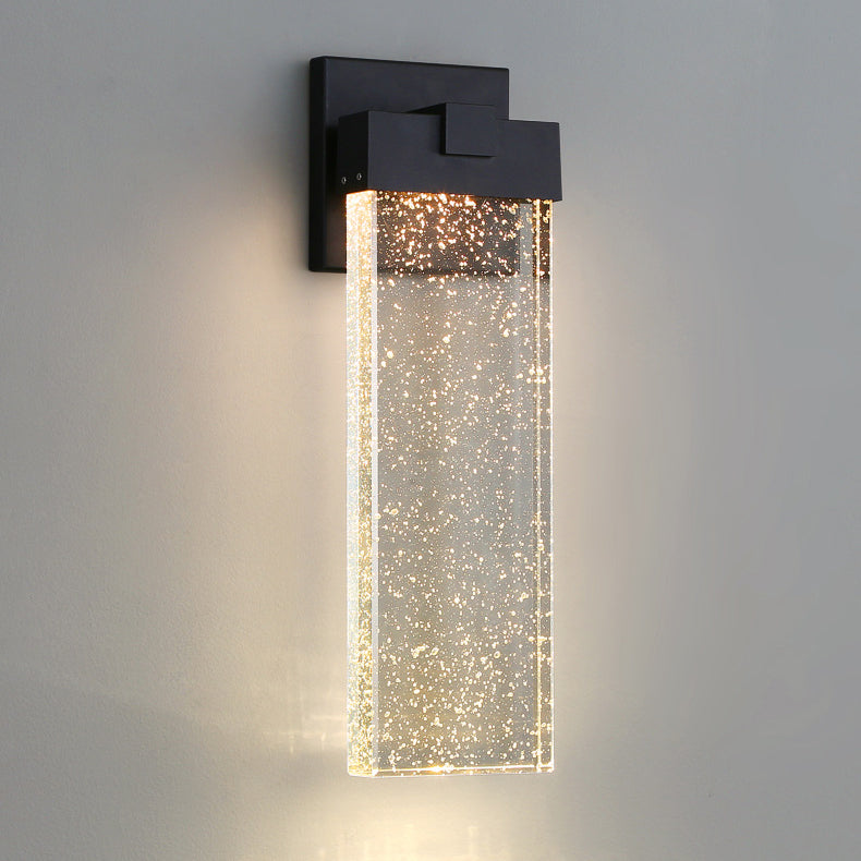 Aluminum Crystal Rectangular Patio Outdoor Light