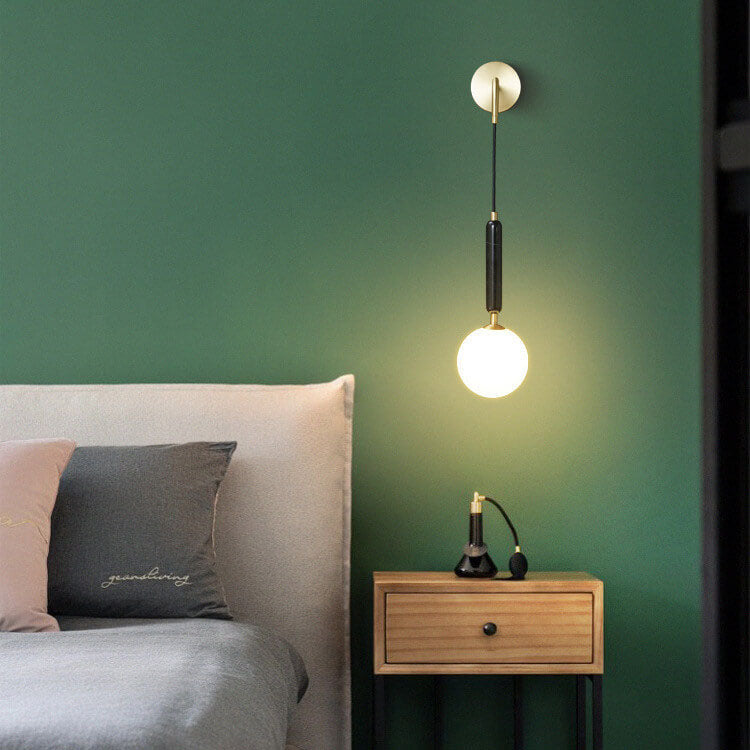 Ball Marble Arm Wall Lamp