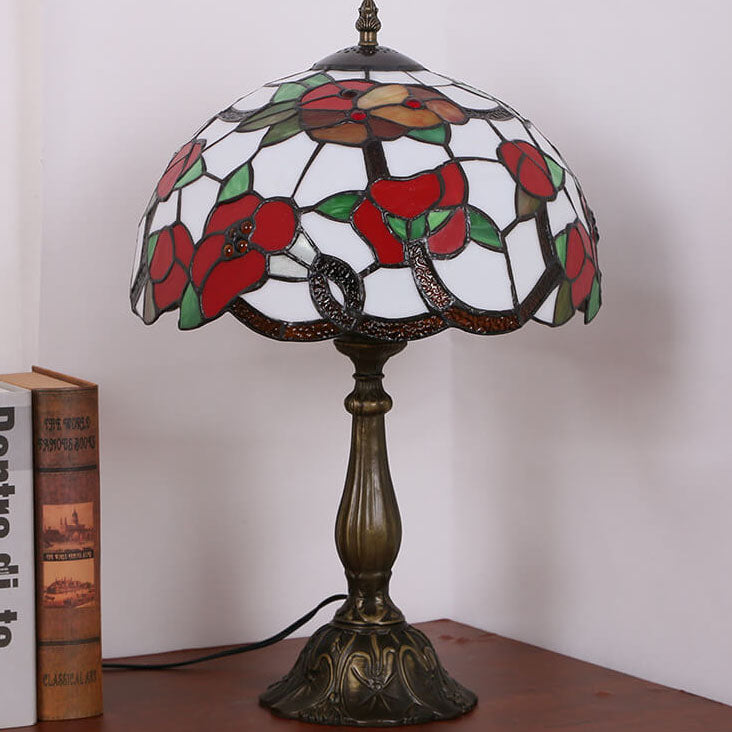 Trumpet Flower Stained Glass Table Lamp