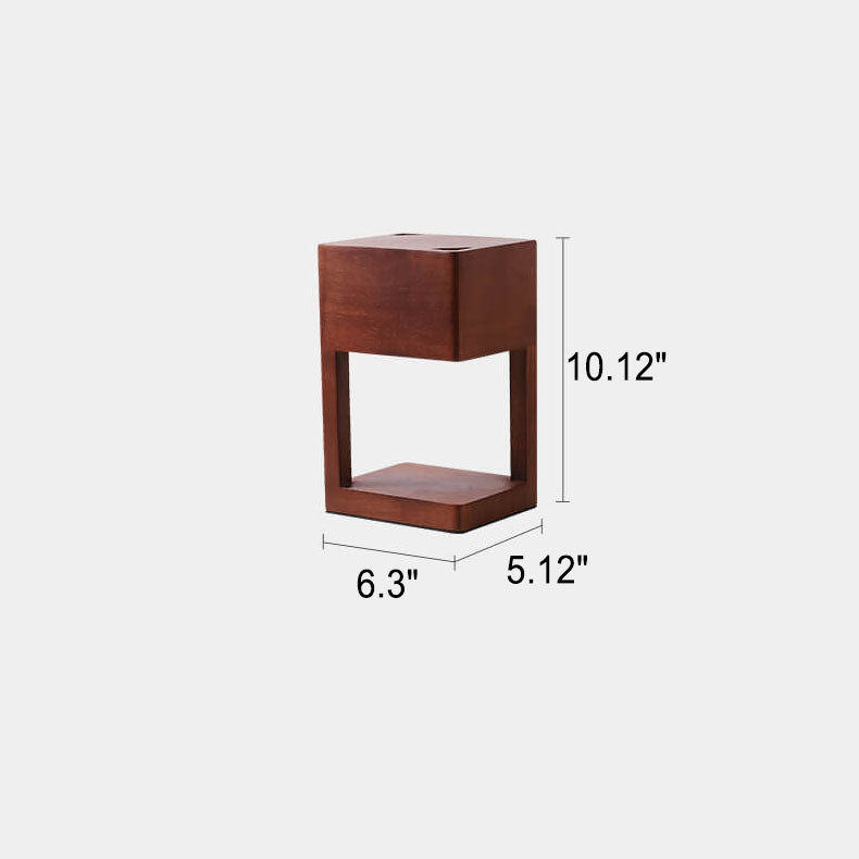 Log Square Geometry Melting 2-Light Table Lamp