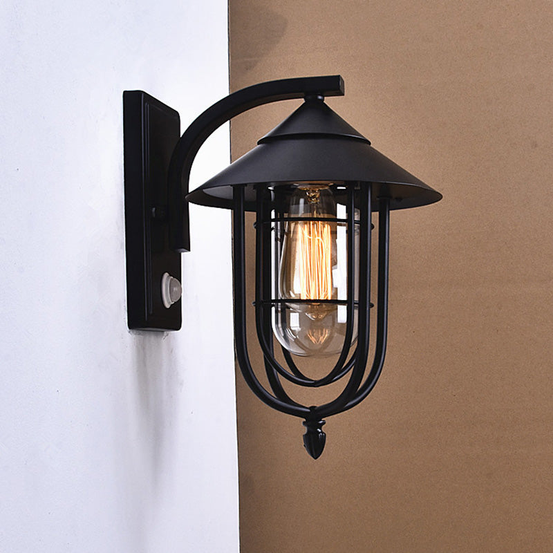 Human Sensing Iron Glass Outdoor Light