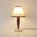 Tapered Marble Solid Wood Table Lamp