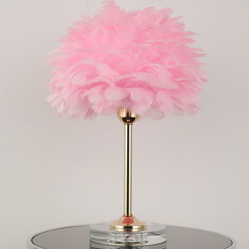 Feather Crystal Table Lamp